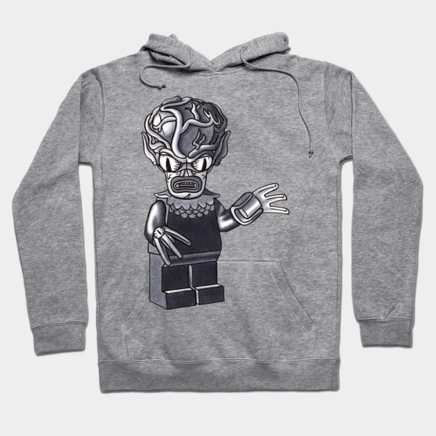 Saucer Man Minifigure Hoodie by schultzstudio